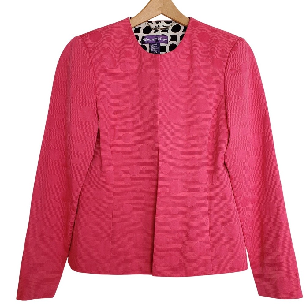 Russell Kemp Vintage Hot Pink Jacket With Circle Designs‎ size 8